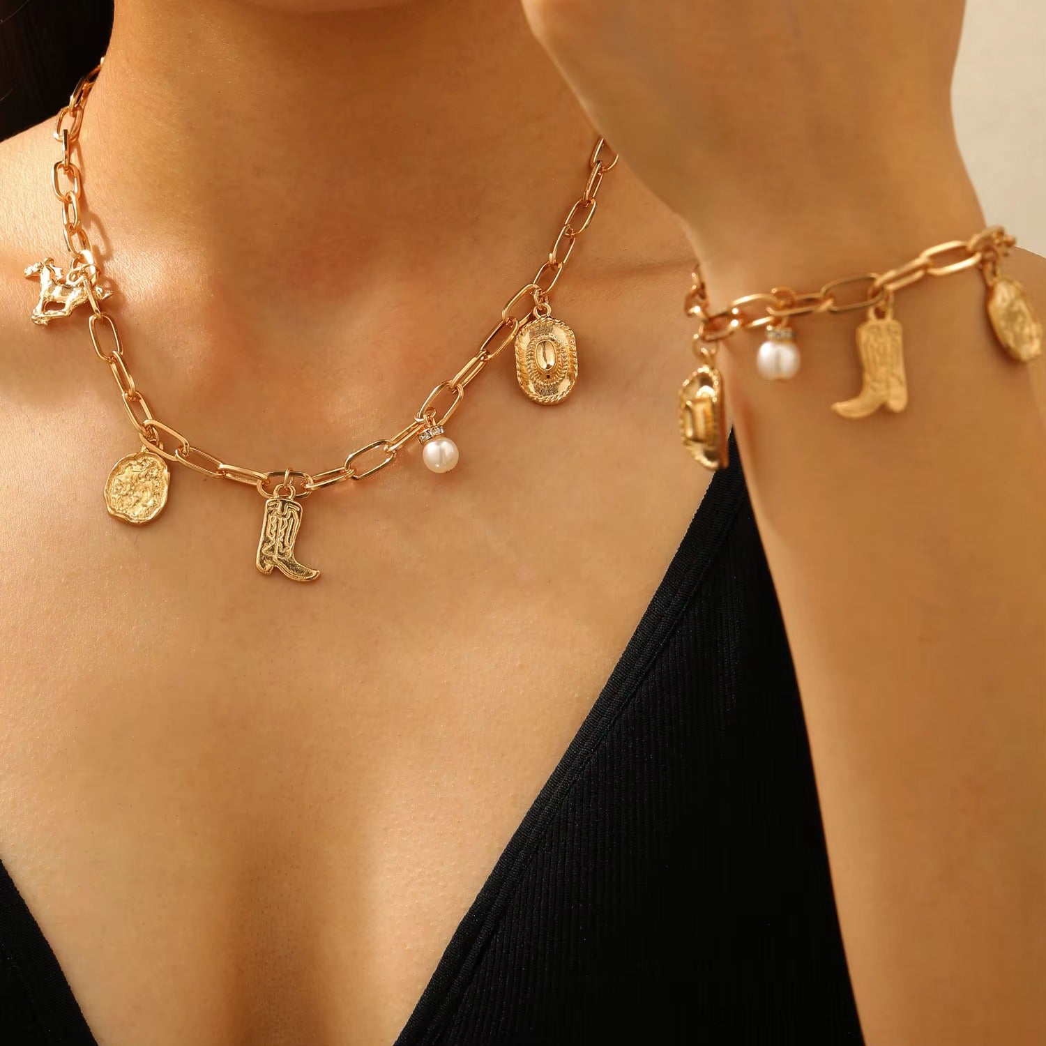 Golden Western - Collier & Bracelet